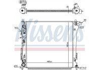 Radiator, engine cooling 606099 Nissens