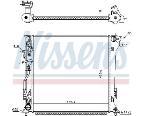 Radiator, engine cooling 606099 Nissens, Image 5