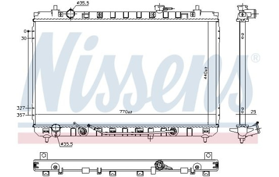 Radiator, engine cooling 606105 Nissens, Image 6