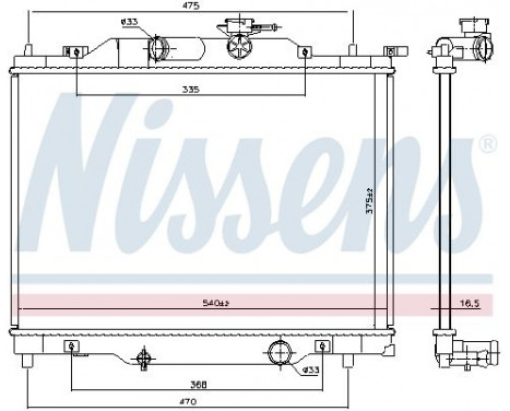 Radiator, engine cooling 606110 Nissens