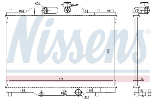 Radiator, engine cooling 606117 Nissens