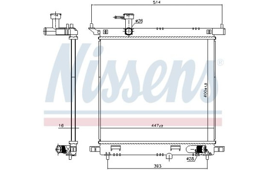 Radiator, engine cooling 606138 Nissens