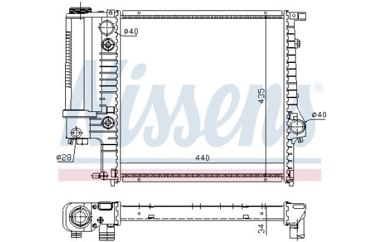 Radiator, engine cooling 60613A Nissens, Image 2