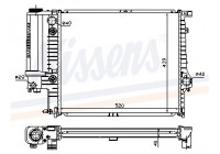 Radiator, engine cooling 60614A Nissens