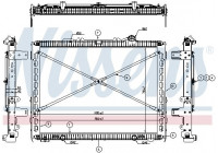 Radiator, engine cooling 606152 Nissens