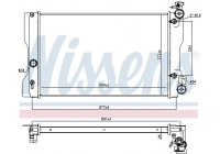 Radiator, engine cooling 606164 Nissens