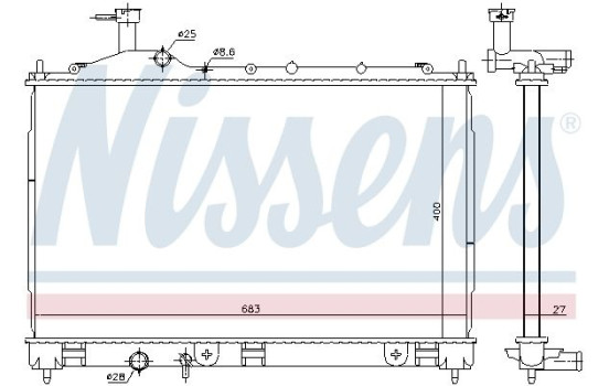 Radiator, engine cooling 606181 Nissens