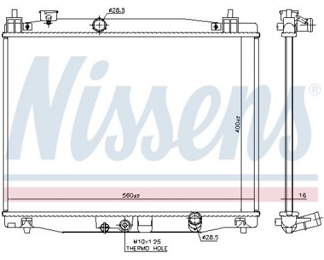 Radiator, engine cooling 606183 Nissens