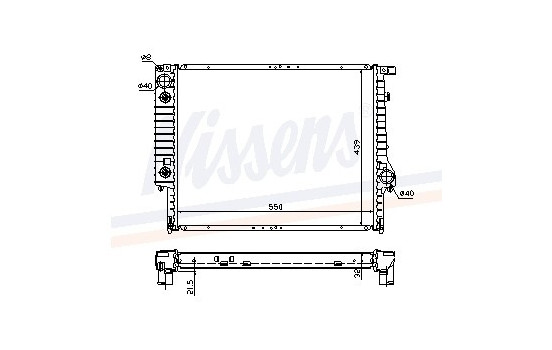 Radiator, engine cooling 60618A Nissens