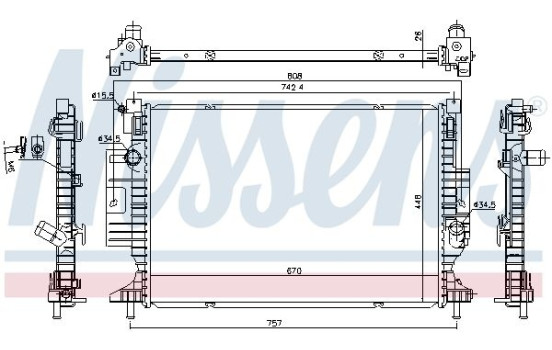 Radiator, engine cooling 606215 Nissens