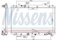 Radiator, engine cooling 606216 Nissens