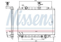 Radiator, engine cooling 606221 Nissens