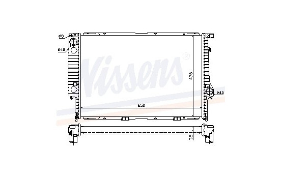Radiator, engine cooling 60622A Nissens