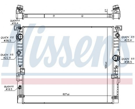 Radiator, engine cooling 606236 Nissens