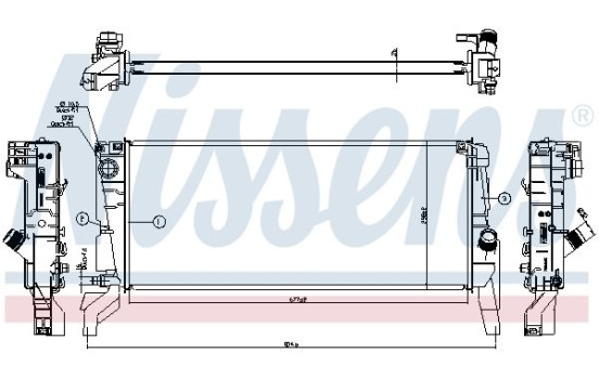 Radiator, engine cooling 606246 Nissens