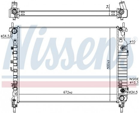 Radiator, engine cooling 606256 Nissens