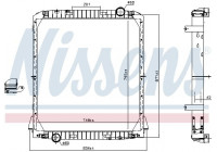 Radiator, engine cooling 606285 Nissens