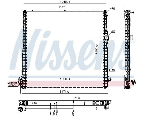 Radiator, engine cooling 606324 Nissens