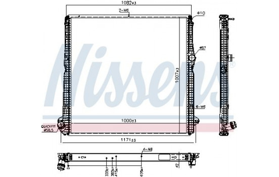 Radiator, engine cooling 606324 Nissens
