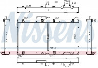 Radiator, engine cooling 606364 Nissens