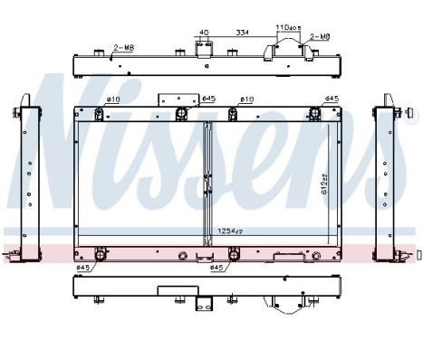 Radiator, engine cooling 606364 Nissens
