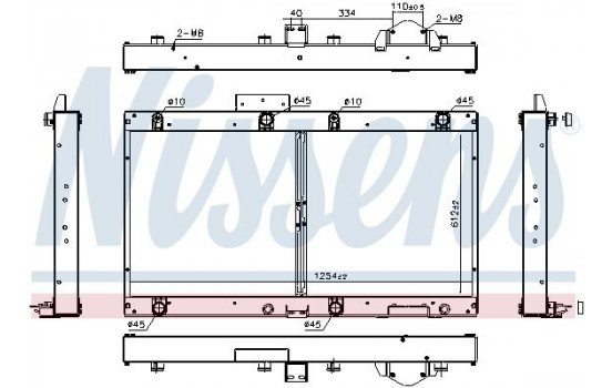Radiator, engine cooling 606364 Nissens