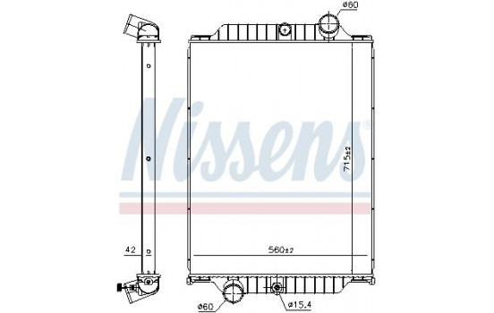 Radiator, engine cooling 6063660 Nissens