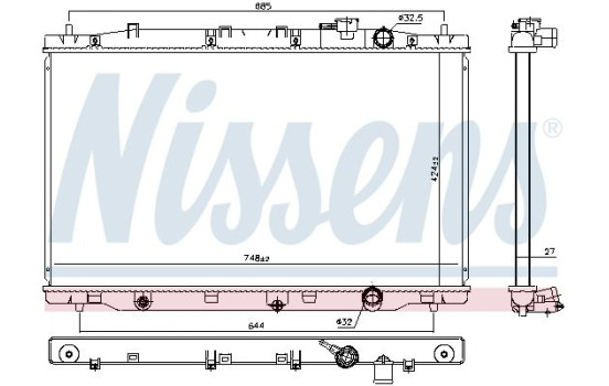 Radiator, engine cooling 606443 Nissens