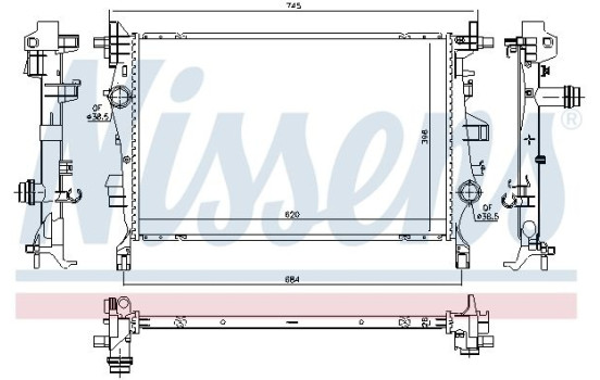 Radiator, engine cooling 606445 Nissens