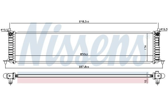 Radiator, engine cooling 606454 Nissens