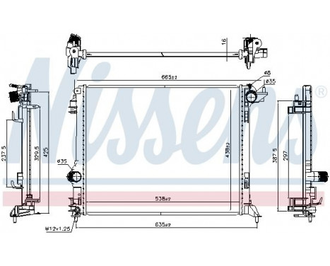 Radiator, engine cooling 606472 Nissens