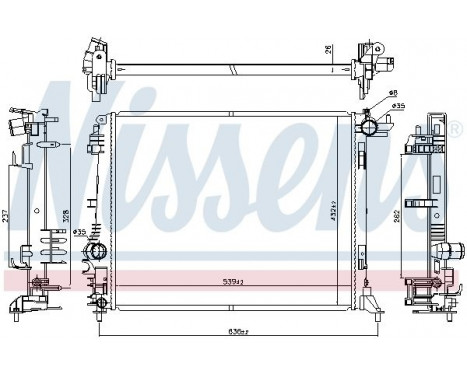 Radiator, engine cooling 606473 Nissens