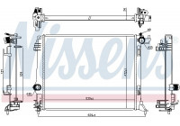 Radiator, engine cooling 606474 Nissens