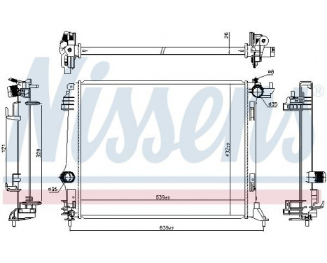 Radiator, engine cooling 606474 Nissens