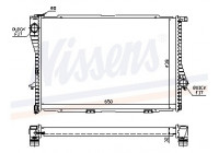 Radiator, engine cooling 60648A Nissens