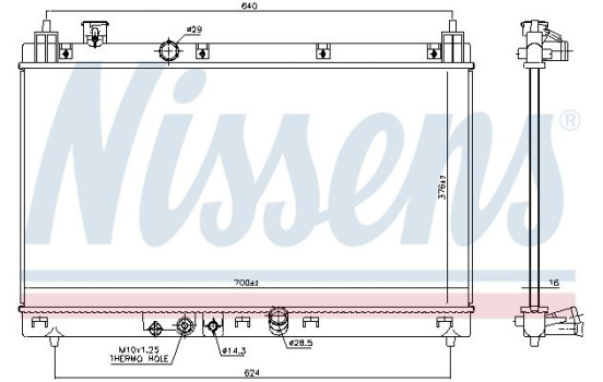 Radiator, engine cooling 606519 Nissens