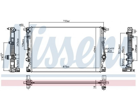 Radiator, engine cooling 606524 Nissens