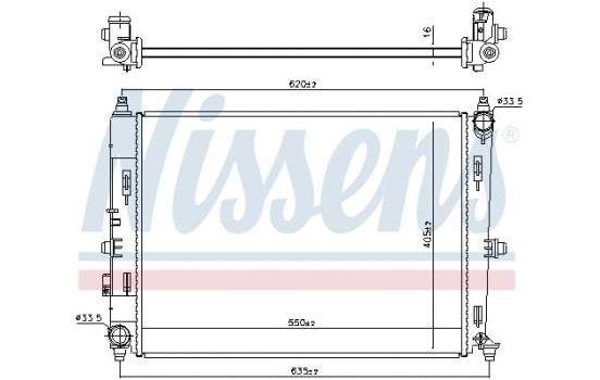 Radiator, engine cooling 606528 Nissens
