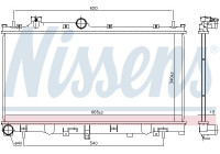 Radiator, engine cooling 606532 Nissens