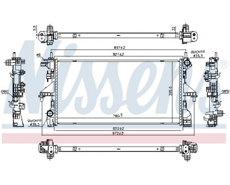 Radiator, engine cooling 606538 Nissens, Image 5