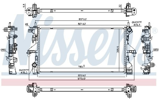 Radiator, engine cooling 606538 Nissens, Image 5