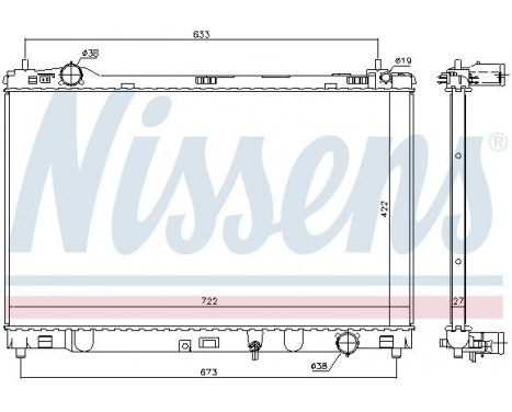 Radiator, engine cooling 606546 Nissens