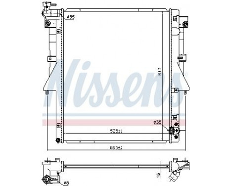 Radiator, engine cooling 606549 Nissens