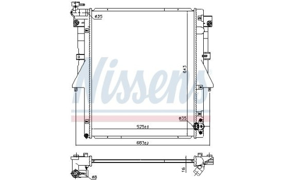 Radiator, engine cooling 606549 Nissens