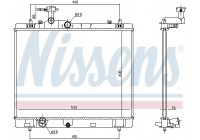 Radiator, engine cooling 606551 Nissens