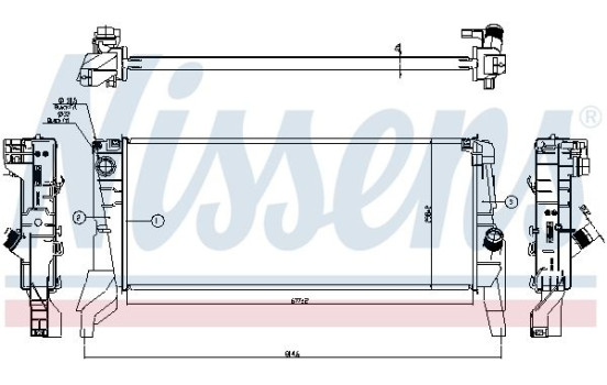 Radiator, engine cooling 606562 Nissens