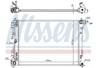 Radiator, engine cooling 606604 Nissens