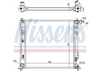 Radiator, engine cooling 606605 Nissens