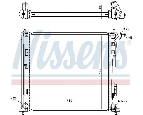 Radiator, engine cooling 606605 Nissens