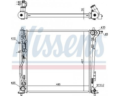 Radiator, engine cooling 606606 Nissens
